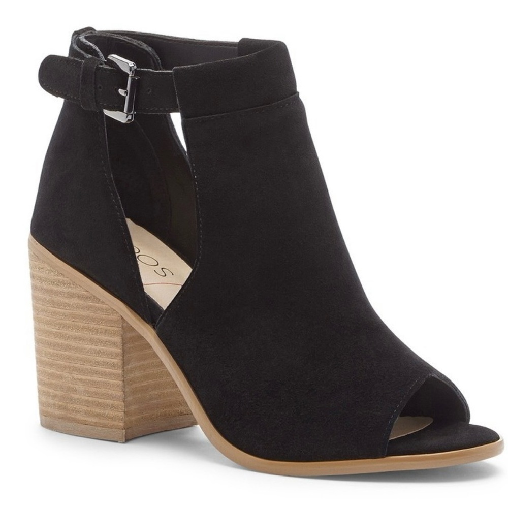 Sole Society Ferris Black Suede Bootie Size 6